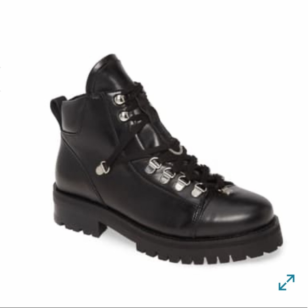 AllSaints Black Leather Combat Boots